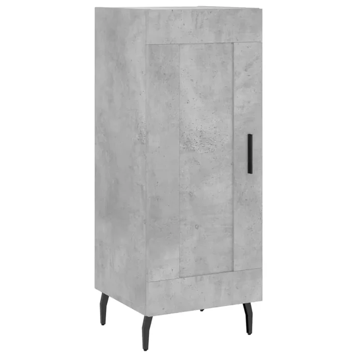 vidaXL Aparador de madera contrachapada gris hormigón 34,5x34x90 cm (17)