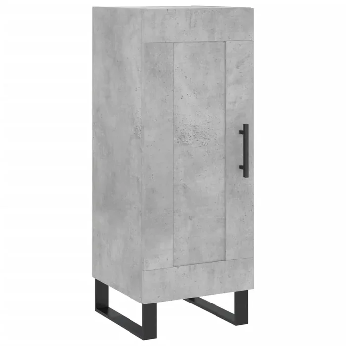 vidaXL Aparador de madera contrachapada gris hormigón 34,5x34x90 cm (46)