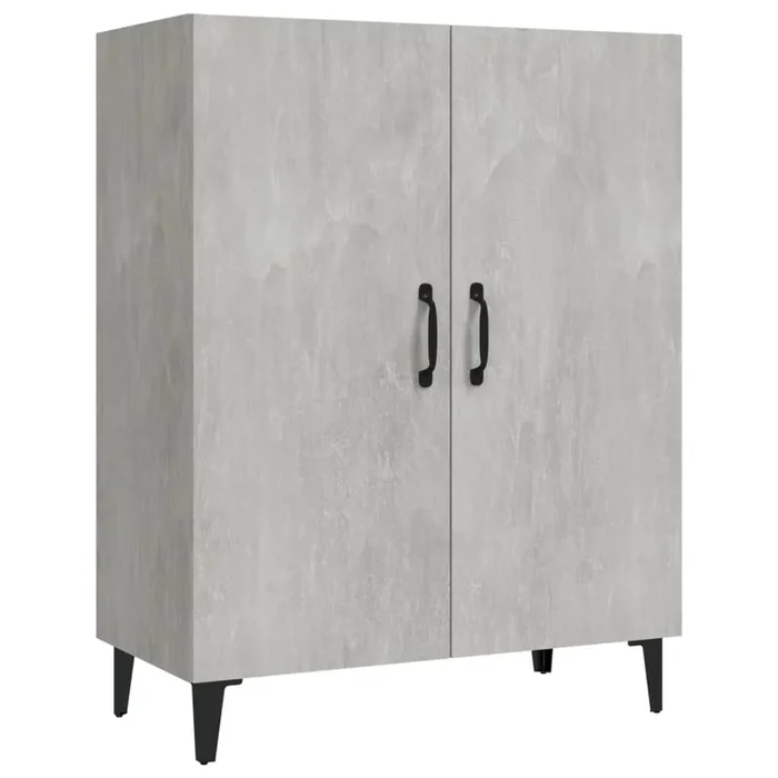 vidaXL Aparador de madera contrachapada gris hormigón 70x34x90 cm (3)