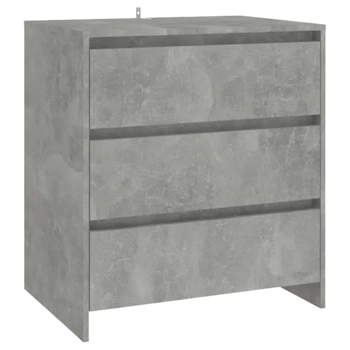 vidaXL Aparador de madera contrachapada gris hormigón 70x41x75 cm (3)