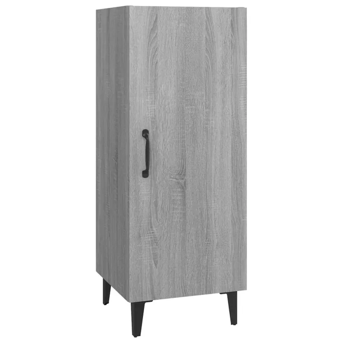 vidaXL Aparador de madera contrachapada gris Sonoma 34,5x34x90 cm (2)