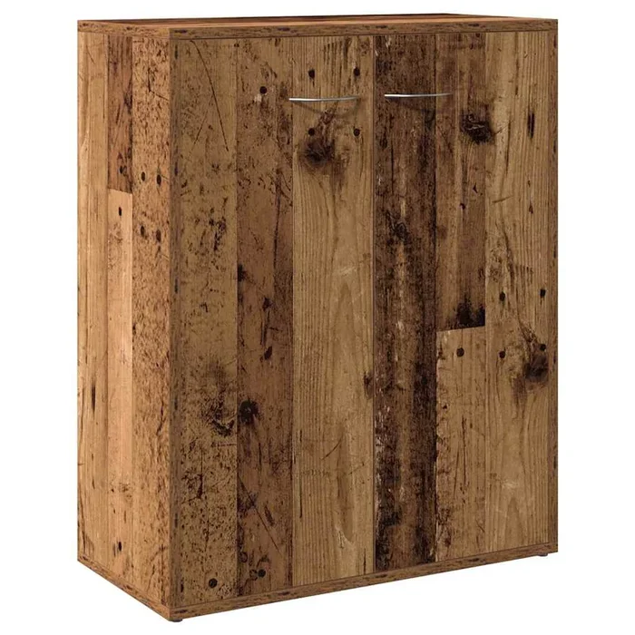 vidaXL Aparador de madera contrachapada madera envejecida 60x30x75 cm (2)