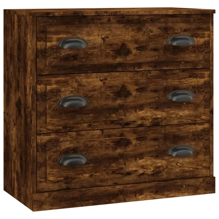 vidaXL Aparador de madera contrachapada roble ahumado 70×35,5×67,5 cm (4)