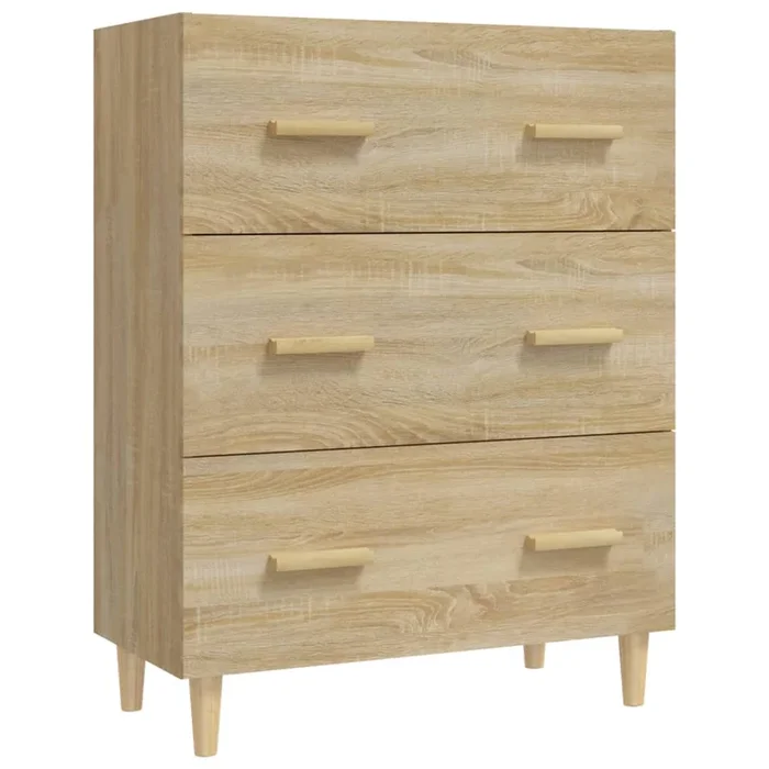 vidaXL Aparador de madera contrachapada roble Sonoma 70x34x90 cm (2)