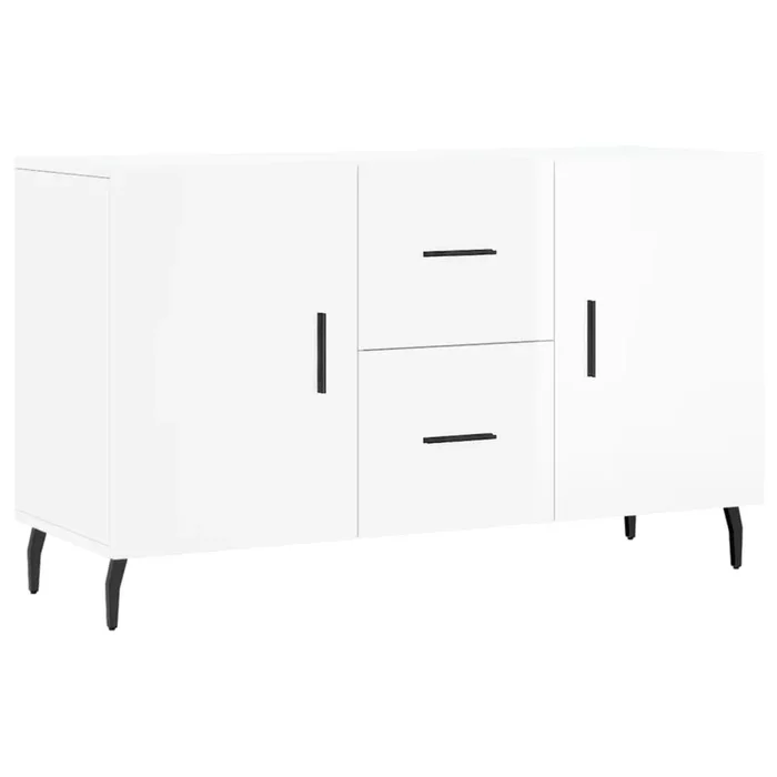 vidaXL Aparador de madera de ingeniería blanco brillante 100x36x60 cm (3)