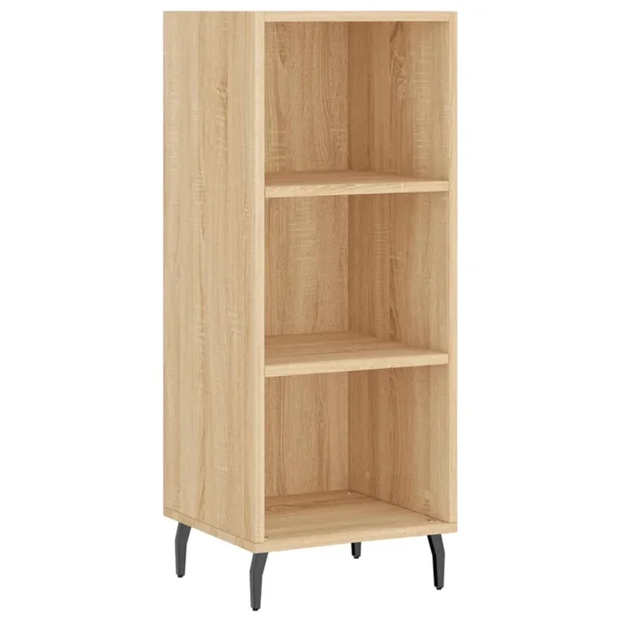 vidaXL Aparador de madera de ingeniería roble Sonoma 34,5×32,5×90 cm (6)