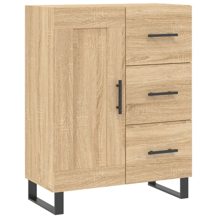 vidaXL Aparador de madera de ingeniería roble Sonoma 69,5x34x90 cm (12)