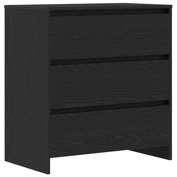 vidaXL Aparador de madera de roble negro 70x41x75 cm