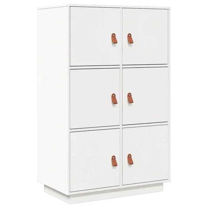 vidaXL Aparador de madera maciza de pino blanco 67x40x108,5 cm