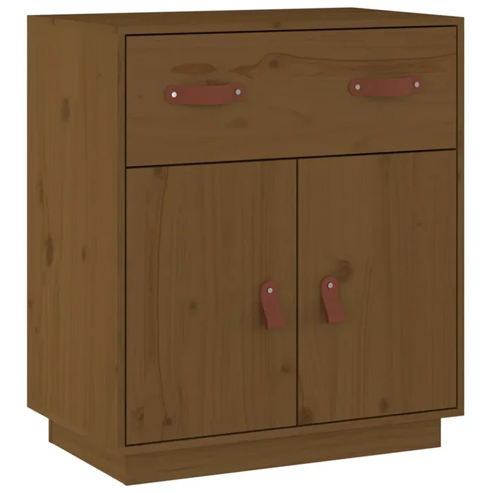 vidaXL Aparador de madera maciza de pino marrón miel 65,5x40x75 cm