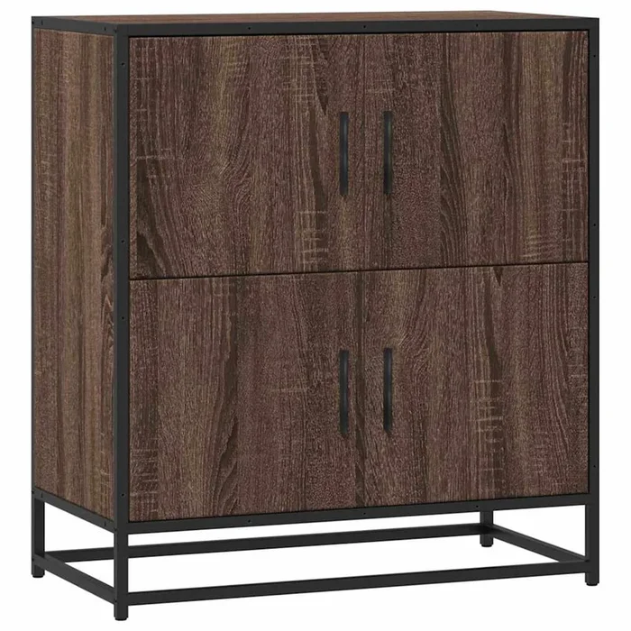 vidaXL Aparador madera ingeniería roble marrón 68x35x76 cm (3)