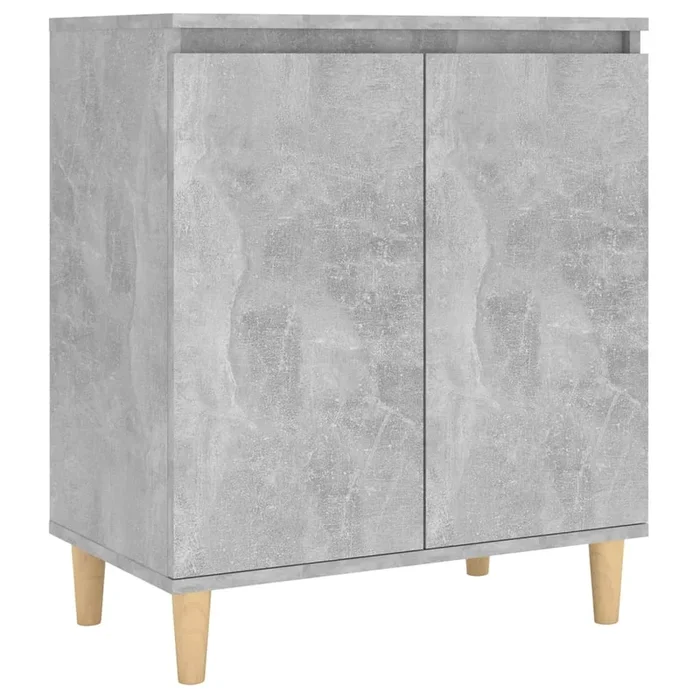vidaXL Aparador y patas madera contrachapada gris hormigón 60x35x70 cm