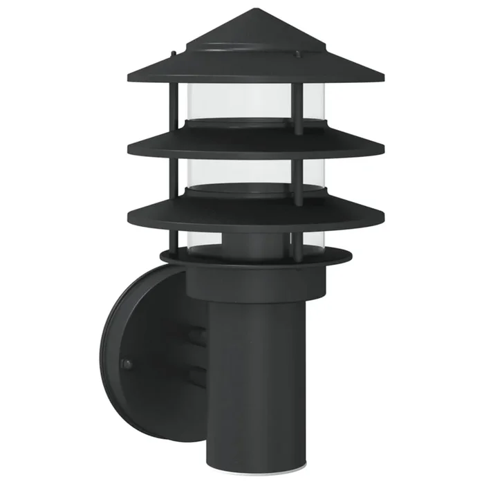 vidaXL Aplique de exterior de acero inoxidable negro (3)
