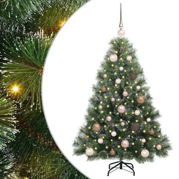 vidaXL Árbol de Navidad artificial con 150 LED Verde 120 cm PE y PVC (2)
