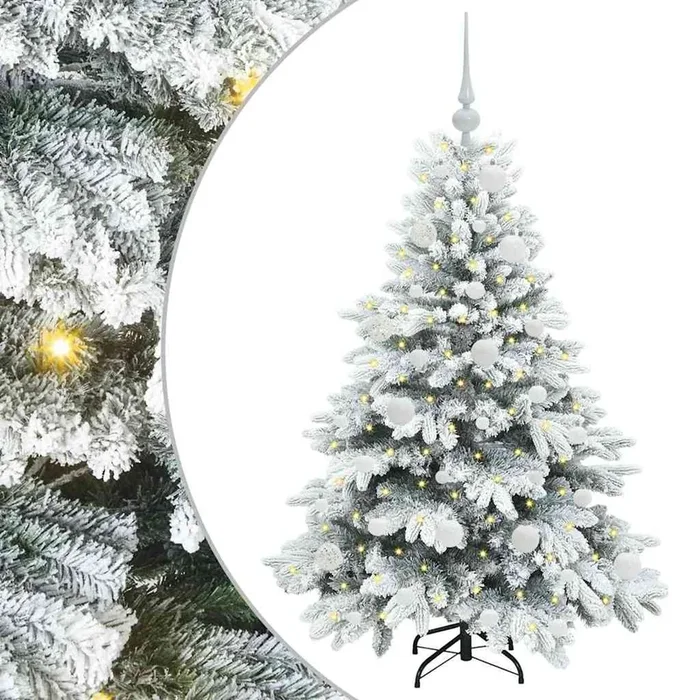 vidaXL Árbol de Navidad artificial con 150 LED Verde 120 cm PE y PVC (32)