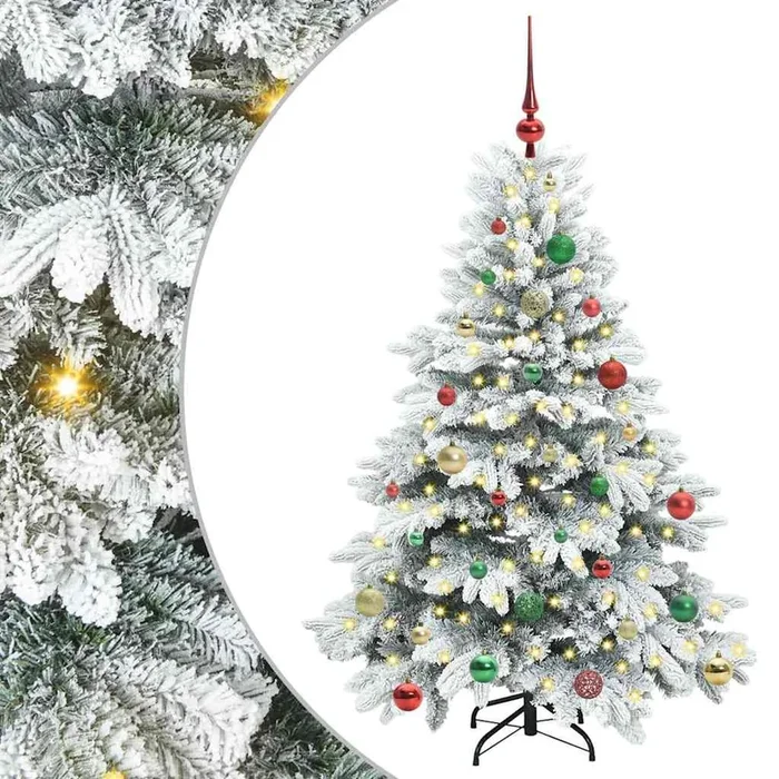 vidaXL Árbol de Navidad artificial con 150 LED Verde 150 cm PE y PVC (48)