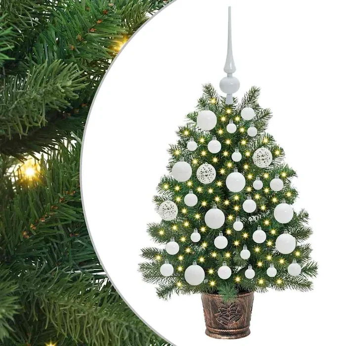 vidaXL Árbol de Navidad artificial con 150 LED Verde 75 cm PE y PVC (3)
