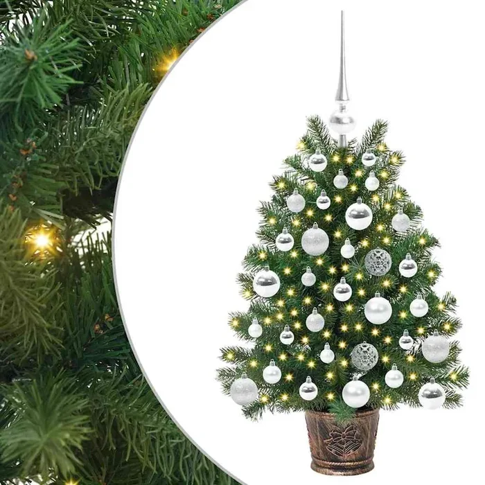 vidaXL Árbol de Navidad artificial con 150 LED Verde 75 cm PE y PVC (7)