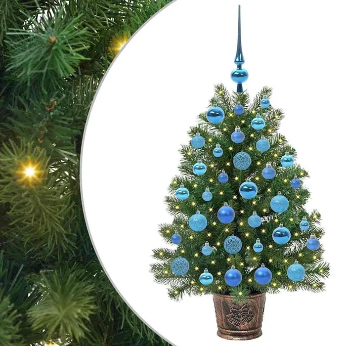 vidaXL Árbol de Navidad artificial con 150 LED Verde 95 cm PE y PVC (8)