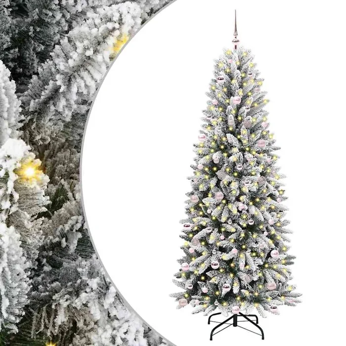 vidaXL Árbol de Navidad artificial con 300 LED 93 x 93 x 240 cm (9)
