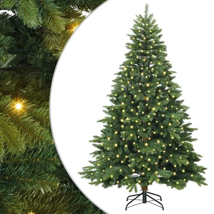 vidaXL Árbol de Navidad artificial con 300 LED Verde 180 cm PE y PVC (35)