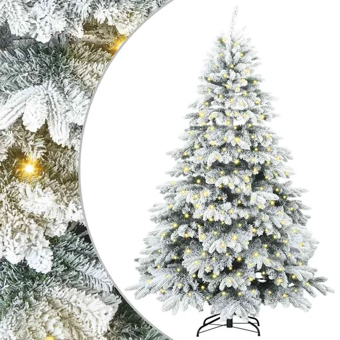 vidaXL Árbol de Navidad artificial con 300 LED Verde 180 cm PE y PVC (43)