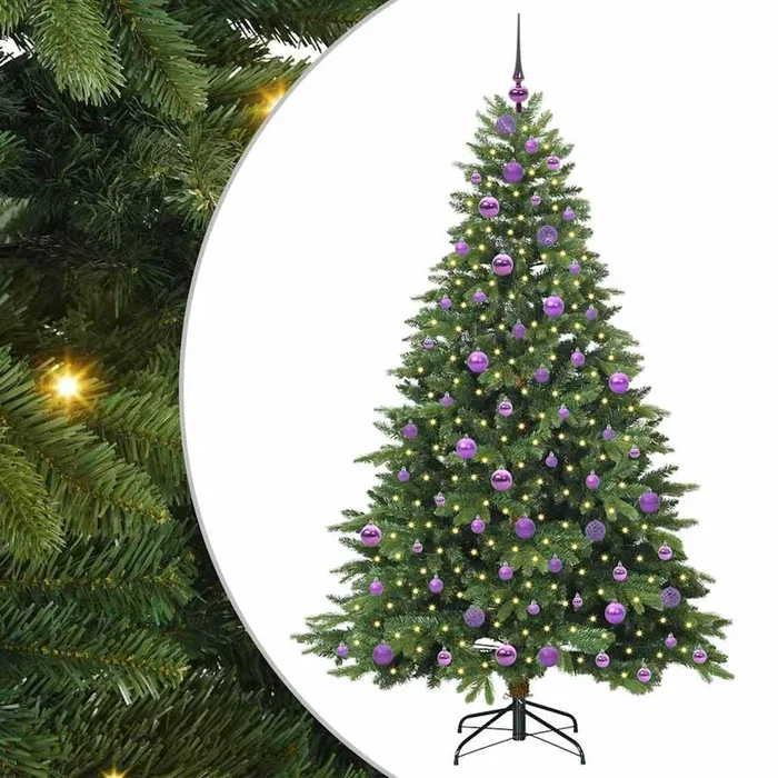 vidaXL Árbol de Navidad artificial con 300 LED Verde 180 cm PE y PVC (58)