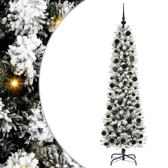 vidaXL Árbol de Navidad artificial con 300 LED verde y 180 cm (7)