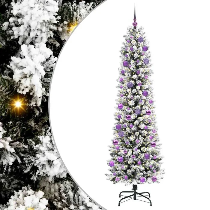 vidaXL Árbol de Navidad artificial con 300 LED verde y 240 cm (4)