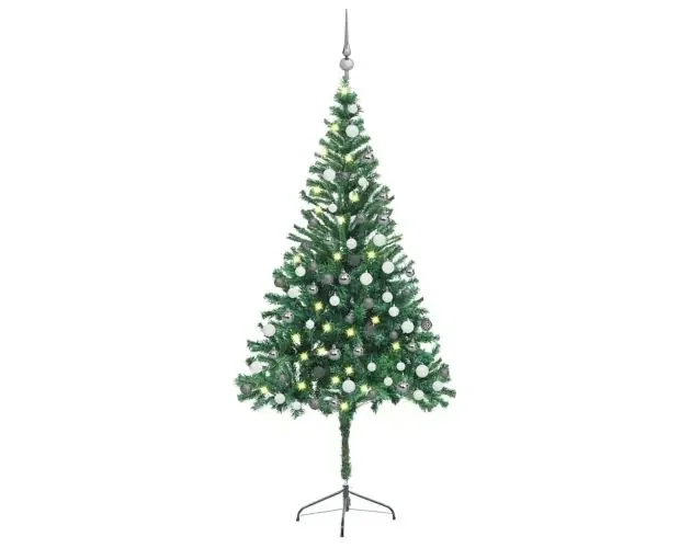 vidaXL árbol de navidad artificial con luces y bolas 564 ramas 180 cm | Brico Depôt Spedizione Espresso