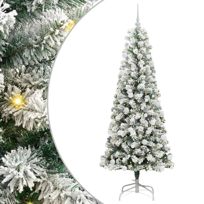 vidaXL Árbol de Navidad artificial con ramas articuladas 180 cm PVC (13)