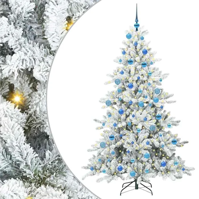 vidaXL Árbol de Navidad artificial con ramas articuladas 180 cm PVC (24)