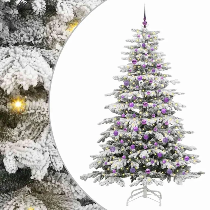 vidaXL Árbol de Navidad artificial con ramas articuladas 210 cm (4)