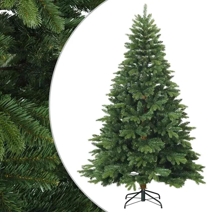 vidaXL Árbol de Navidad artificial con ramas articuladas Verde 240 cm (26)