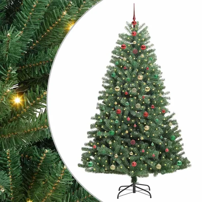 vidaXL Árbol de Navidad artificial con ramas articuladas Verde 300 cm (5)
