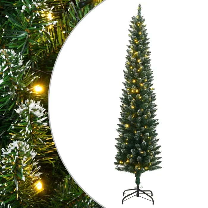 vidaXL Árbol de Navidad artificial estrecho 150 LEDs 150 cm (2)
