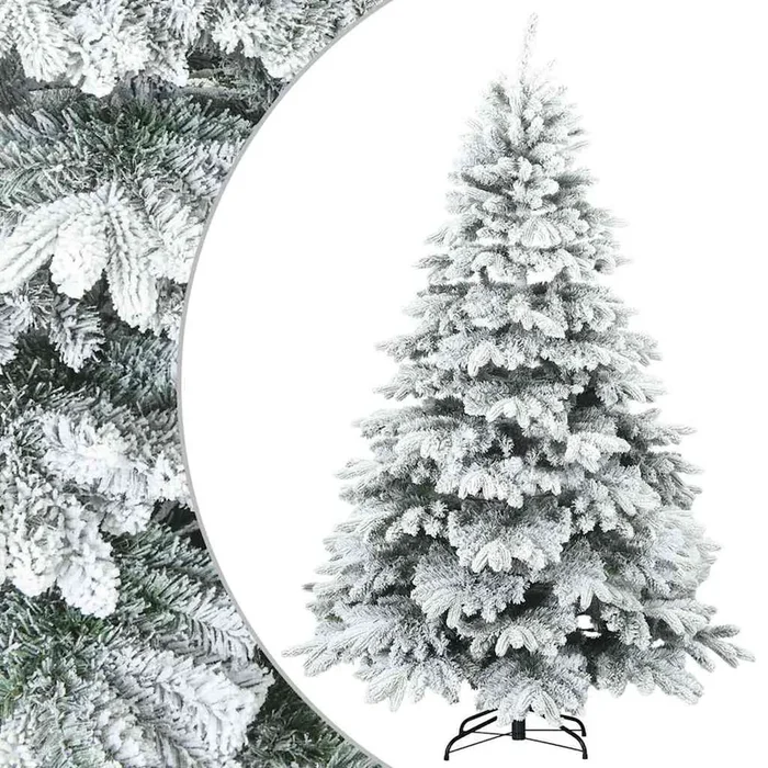 vidaXL Árbol de Navidad Artificial Moderno Plegable con Nieve y Escarcha (12)