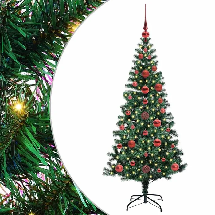 vidaXL Árbol de Navidad Artificial Preiluminado Verde 120 cm (8)