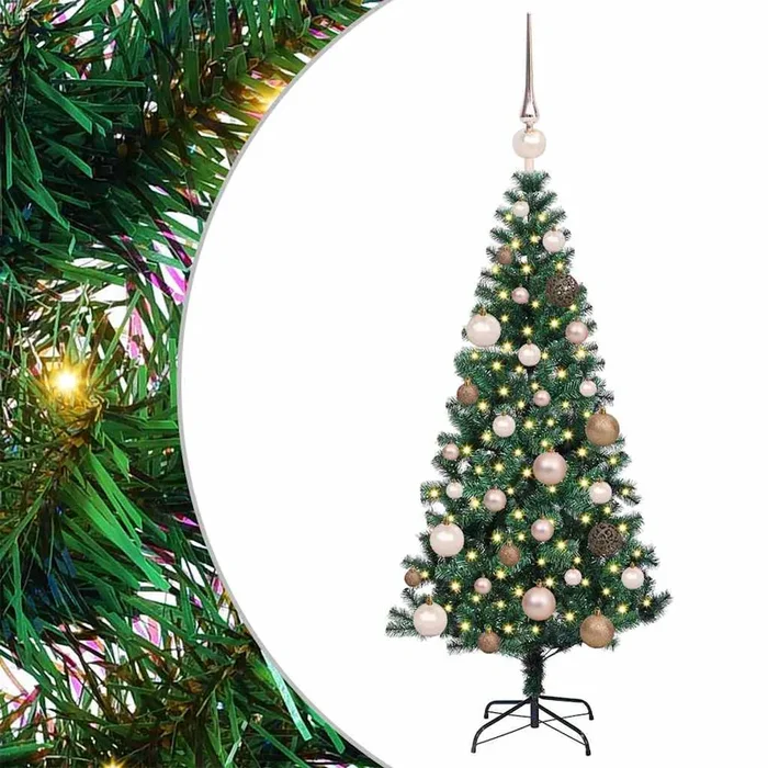 vidaXL Árbol de Navidad Artificial Preiluminado Verde 120 cm (9)
