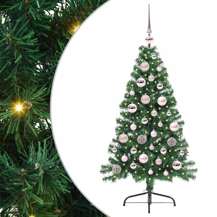 vidaXL Árbol de Navidad Artificial Preiluminado Verde 120 cm PVC