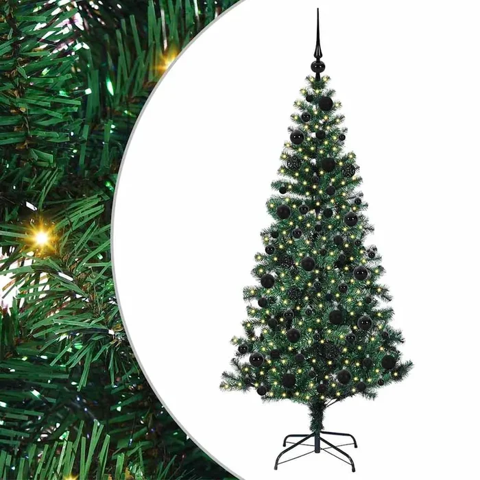 vidaXL Árbol de Navidad Artificial Preiluminado Verde 180 cm (2)
