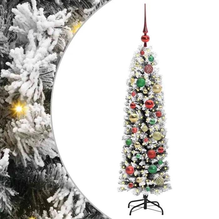 vidaXL Árbol de Navidad artificial Verde 120 cm PVC, Acero y Plástico (17)