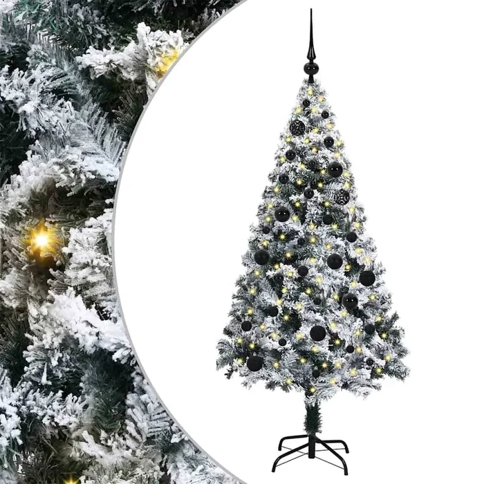 vidaXL Árbol de Navidad artificial Verde 150 cm PVC y Acero y Plástico (17)