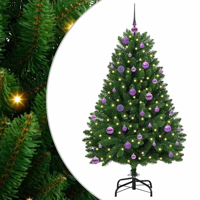 vidaXL Árbol de Navidad artificial Verde 150 cm PVC y Metal (2)