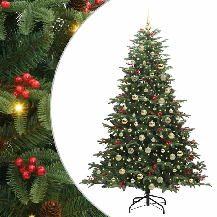 vidaXL Árbol de Navidad artificial Verde 180 cm PVC, Metal y Plástico (8)
