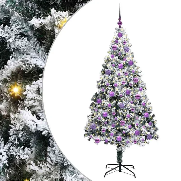 vidaXL Árbol de Navidad artificial Verde 180 cm PVC y Acero y Plástico (16)