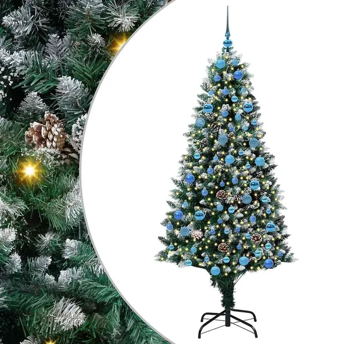 vidaXL Árbol de Navidad artificial Verde 180 cm PVC y Acero y Plástico (7)