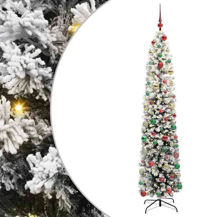 vidaXL Árbol de Navidad artificial Verde 240 cm PVC, Acero y Plástico (16)
