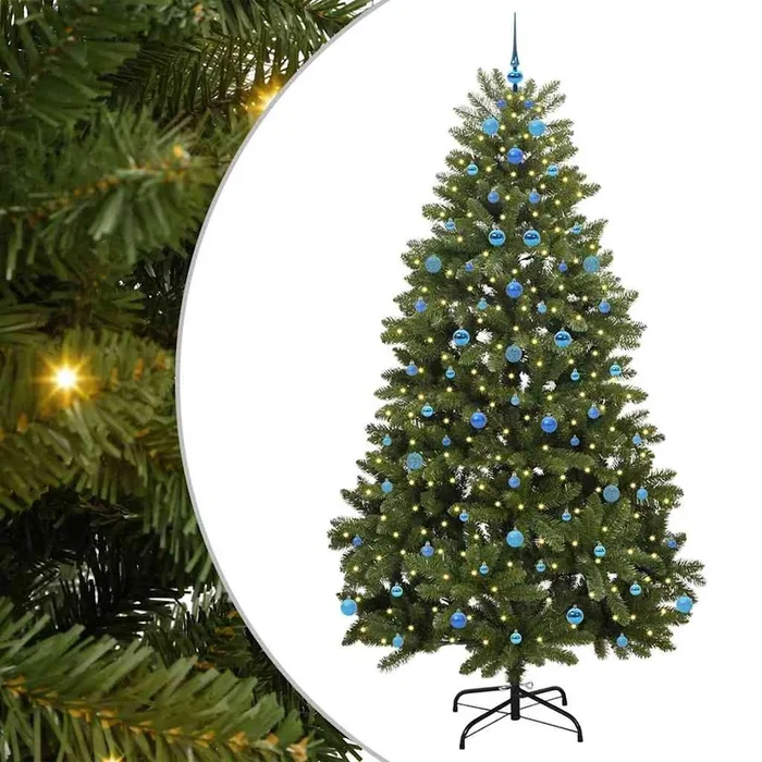 vidaXL Árbol de Navidad artificial Verde 240 cm PVC y Metal (12)