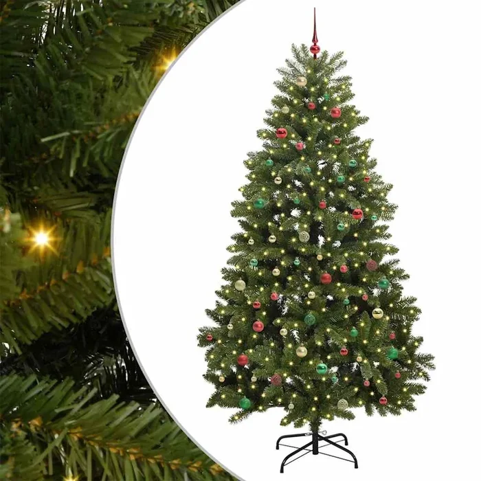 vidaXL Árbol de Navidad artificial Verde 270 cm PVC y Metal (8)